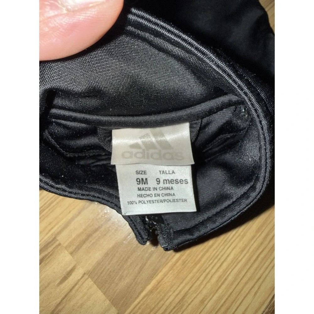 Adidas Infant 9M 9 Months Tracksuit Set Outfit Black‎ White